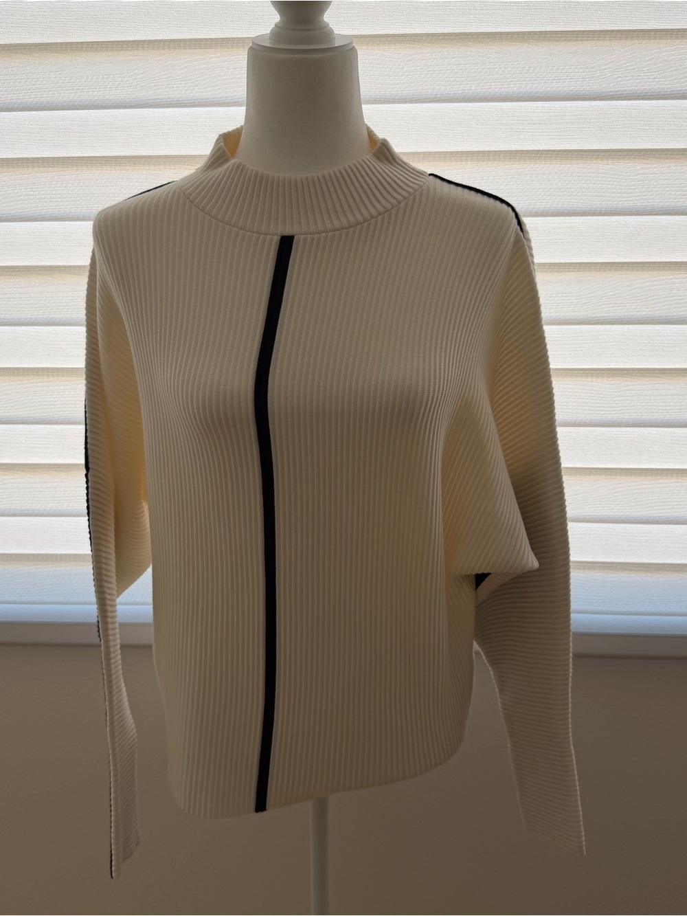 NWT Philosophy Republic Clothing Ribbed Mock Neck Batwing Sweater - Size S